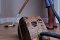 Vacuum cleaner with the first cardboard paper