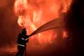 Fire brigade equipment to set fire extinguishers