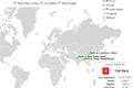 Live map of global population