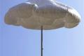 The cloud-shaped umbrella itself sprung in the sun