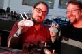 Instantaneous information transfer by laser beam