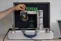 The 3D print technology is packed in a suitcase