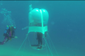 Growing vegetables in a greenhouse under the sea
