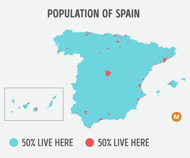 Picture 6 of 10 'interesting' maps prove the world population is unevenly distributed
