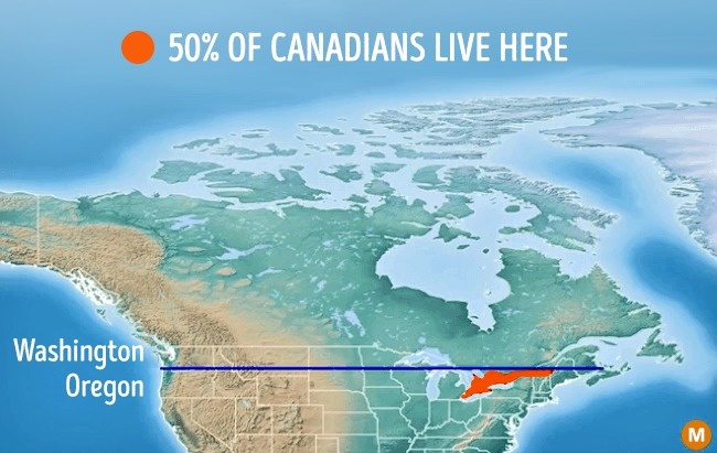 Picture 7 of 10 'interesting' maps prove the world population is unevenly distributed