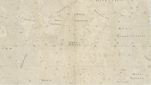 Picture 4 of 10 most beautiful Moon maps over the ages