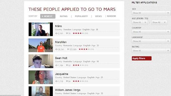 Picture 2 of 100,000 people registered on Mars