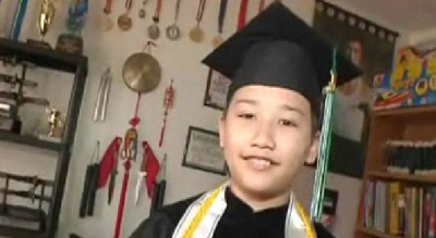 Picture 2 of 11-year-old graduated with a bachelor's degree