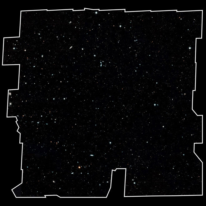 Picture 1 of 13.3 billion years of cosmic history shrinked in this picture