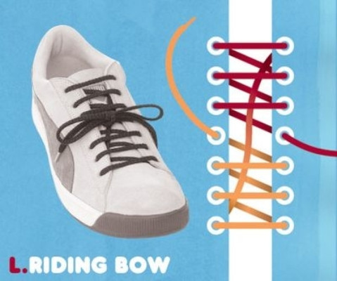 Picture 12 of 15 styles of tying shoelaces