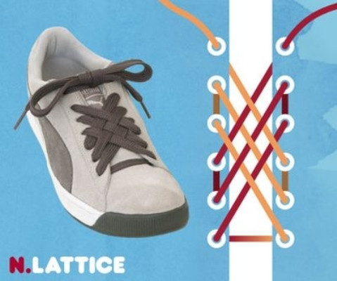 Picture 14 of 15 styles of tying shoelaces