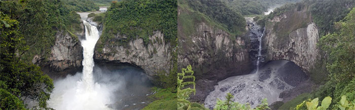 Picture 2 of 150m high waterfall disappears due to the death pit