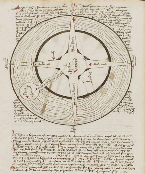 Picture 6 of 15th-century hand-drawn map reveals the end-of-world scenario