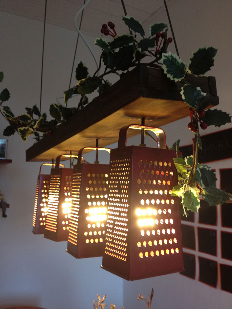 Picture 28 of 20 ideas to make chandeliers extremely useful from discarded items