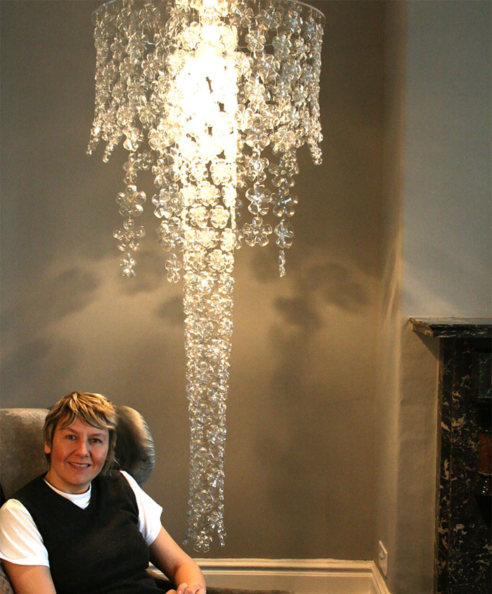 Picture 44 of 20 ideas to make chandeliers extremely useful from discarded items