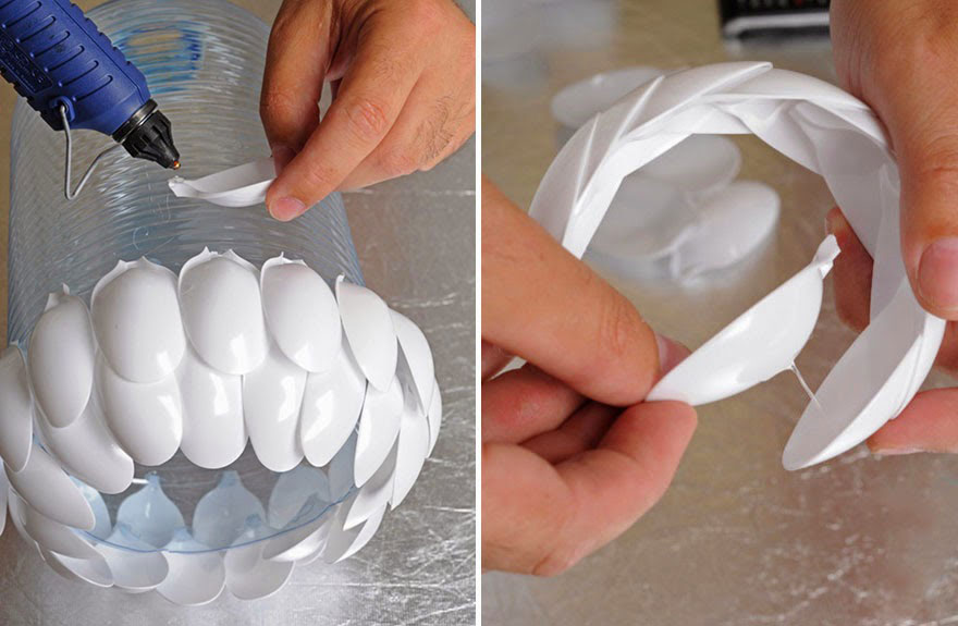 Picture 7 of 20 ideas to make chandeliers extremely useful from discarded items