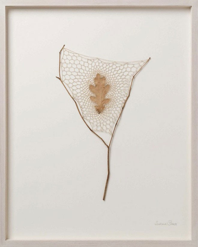 Picture 12 of 23 unique works show that leaves can also become artistic masterpieces