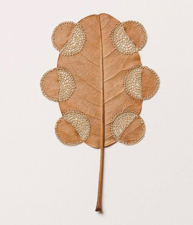 Picture 23 of 23 unique works show that leaves can also become artistic masterpieces