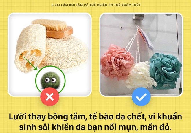 Picture 3 of 5 mistakes in bathing can make your body cry