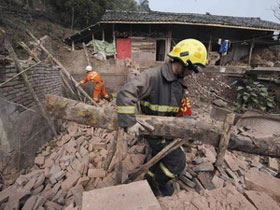 Picture 1 of 5 Richter earthquakes in Sichuan province, China