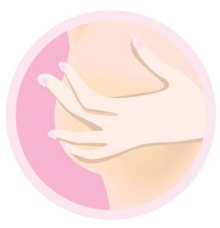 Picture 5 of 5 steps of self-examination to detect breast cancer