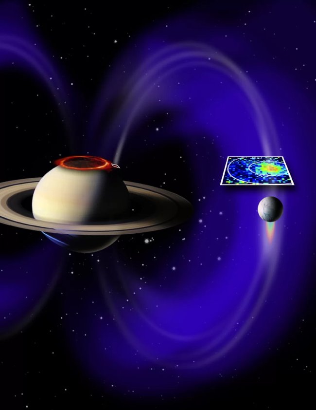 Picture 12 of 50 images of Saturn's Enceladus moon - where life may exist (Part 2)