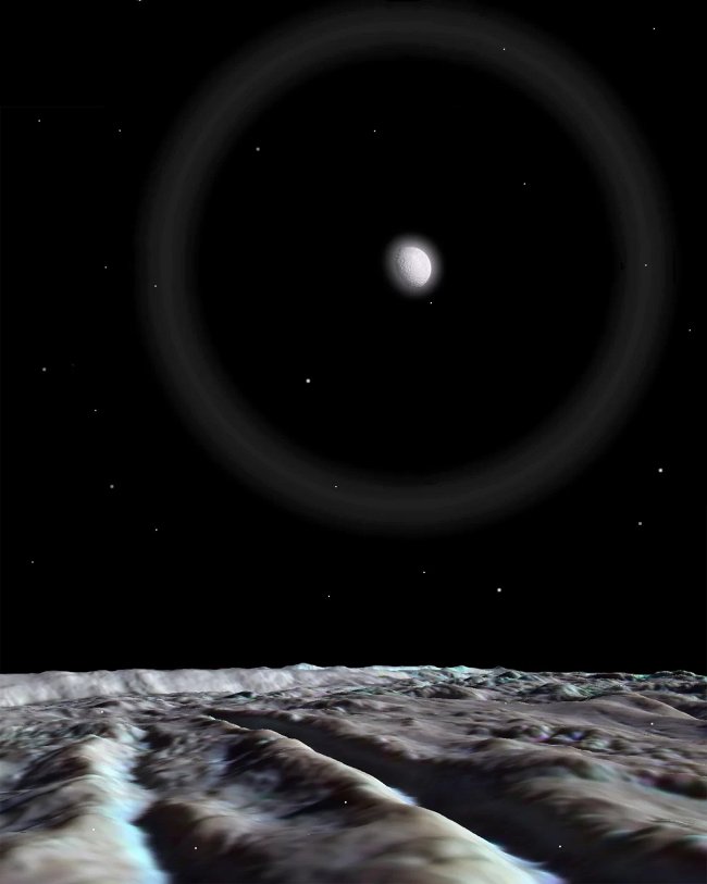 Picture 17 of 50 images of Saturn's Enceladus moon - where life may exist (Part 2)