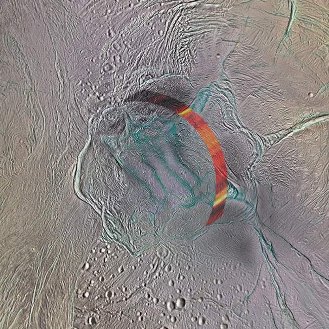 Picture 23 of 50 images of Saturn's Enceladus moon - where life may exist (Part 2)
