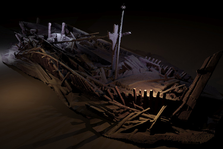 Picture 1 of 60 unidentified wrecks were discovered after 2,000 years under the Black Sea