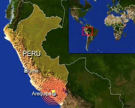 Picture 1 of A 7.3-magnitude earthquake struck Peru