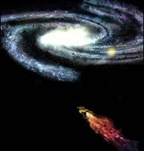 A cloud of hydrogen gas is rushing into the Milky Way images 1
