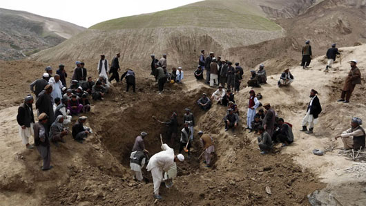 Picture 1 of Afghanistan hosts national mourning for landslide victims