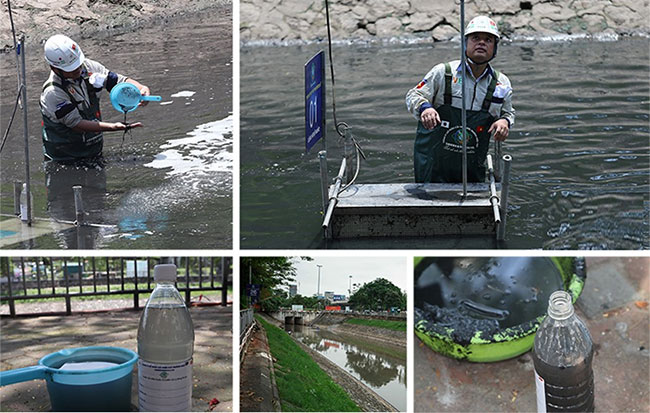 Picture 10 of After 20 days of experimental Japanese experts, how is the water in the To Lich River?