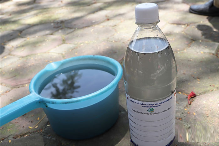 Picture 5 of After 20 days of experimental Japanese experts, how is the water in the To Lich River?