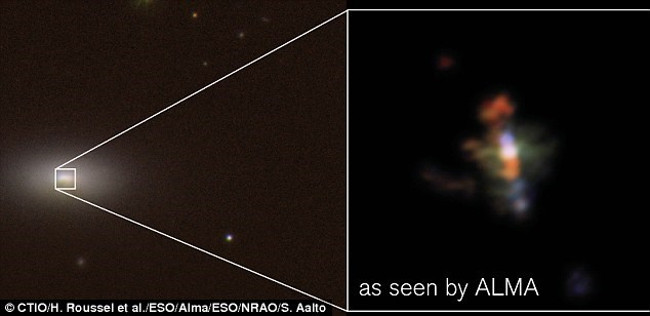 Picture 1 of ALMA warns that a massive black hole is forming