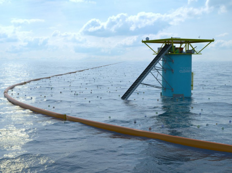Picture 1 of Ambition to clear ocean trash with rubber fence