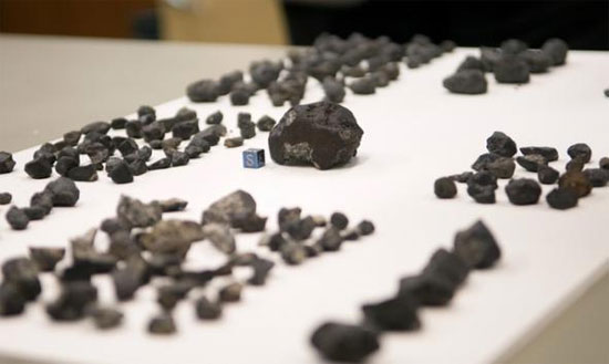 Picture 1 of America exhibits Russian meteorite fragments