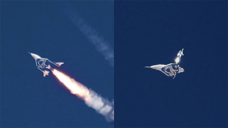 Picture 1 of American supersonic aircraft carrying people to space successfully