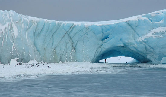 Picture 1 of Antarctic ice is melting from the bottom of the ice