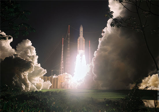 Picture 1 of Ariane 5 boosters put two satellites into orbit