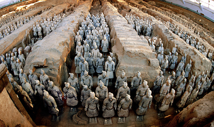 Picture 1 of Artists build terracotta army Qin Shihuang used to eat dog meat