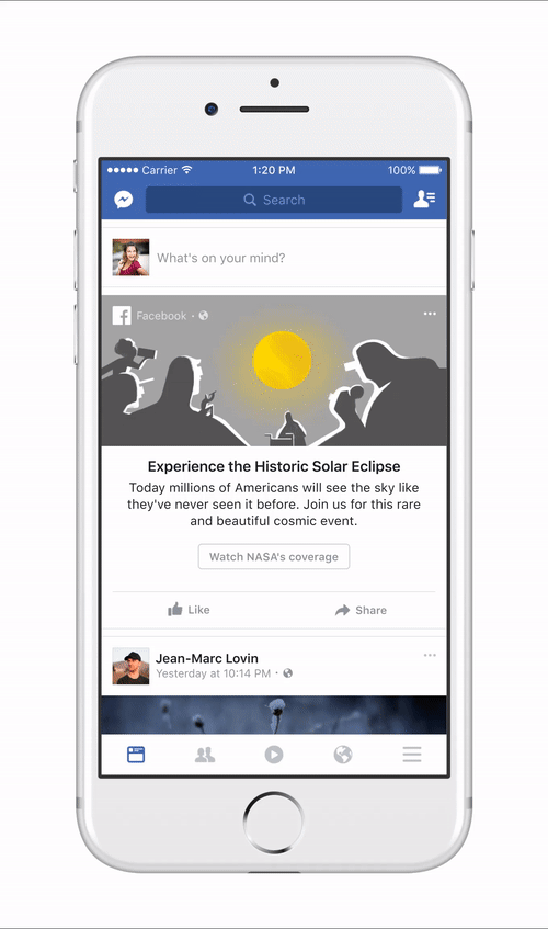 Picture 2 of August 21, 2017: NASA will broadcast live video of a total solar eclipse on Facebook