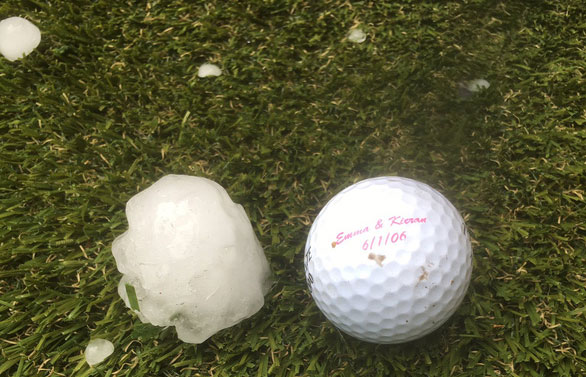 Picture 1 of Australia catches hail the size of a golf ball, reduces wildfire slightly