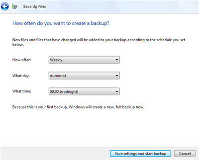 Picture 8 of Backup data in Windows Vista