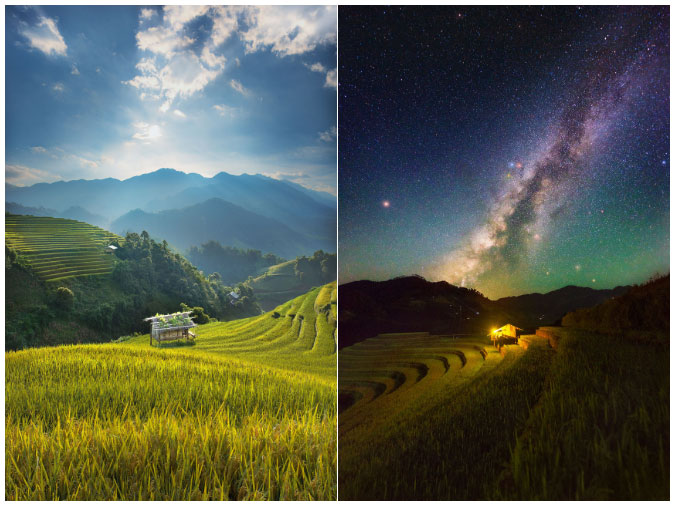 Picture 10 of Beam of Mu Cang Chai image is bright yellow in the season of ripe rice