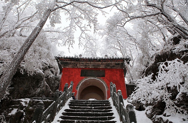 Picture 9 of Beams of snow falling early, white covering Vo Dang mountain