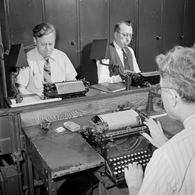 Picture 4 of Before the Internet, How did The New York Times do manual newspapers?