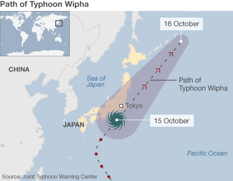 Picture 1 of Big storm swept across Japan, 17 people died