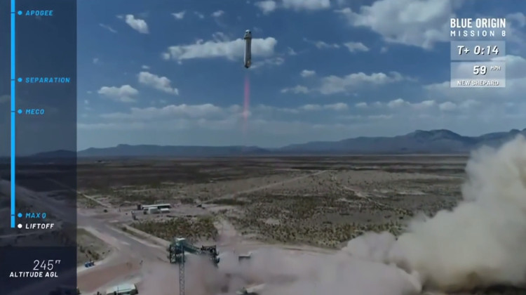 Picture 1 of Blue Origin launched a successful test of space travel ship