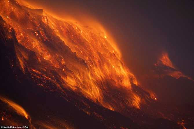 Picture 2 of Breathtaking view of a coal mine burning for 3 weeks